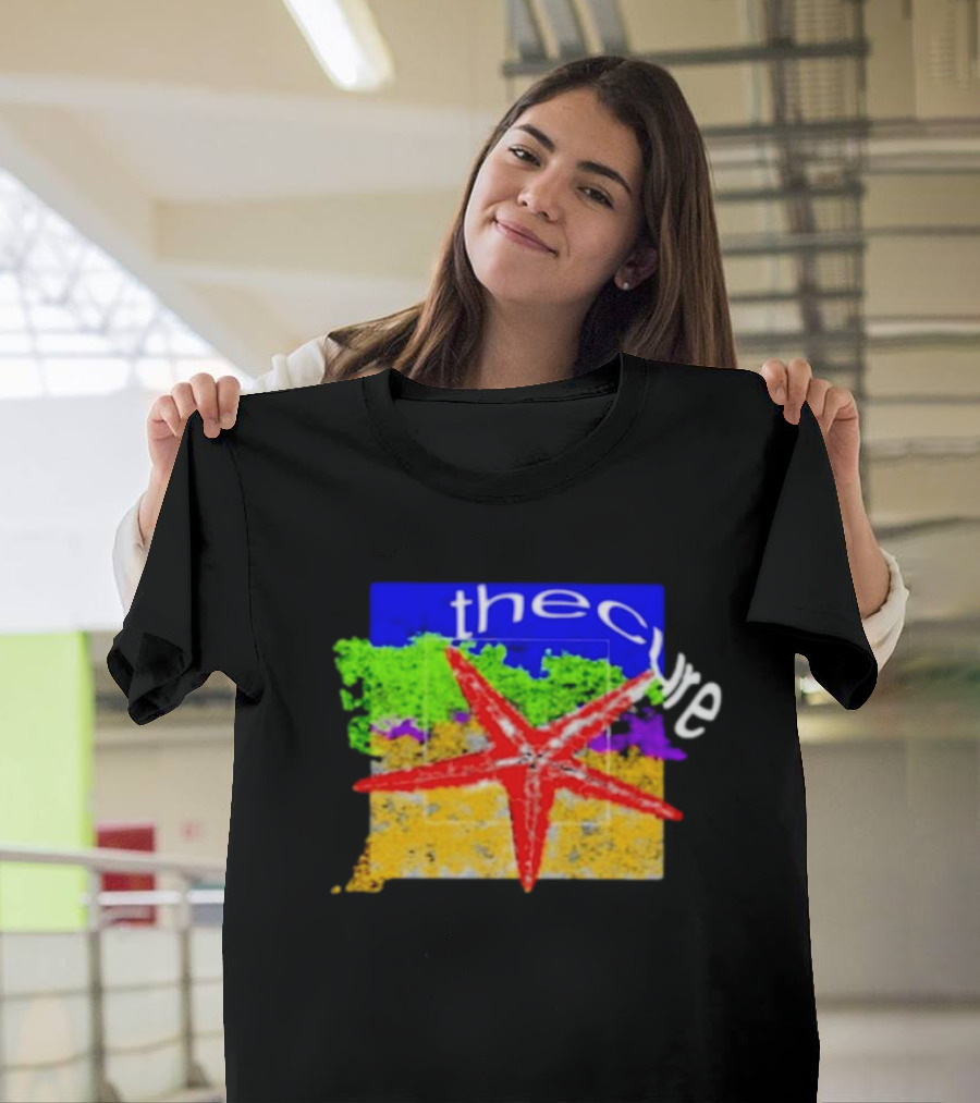 The Cure Starburst Grunge Color Block T-Shirt
