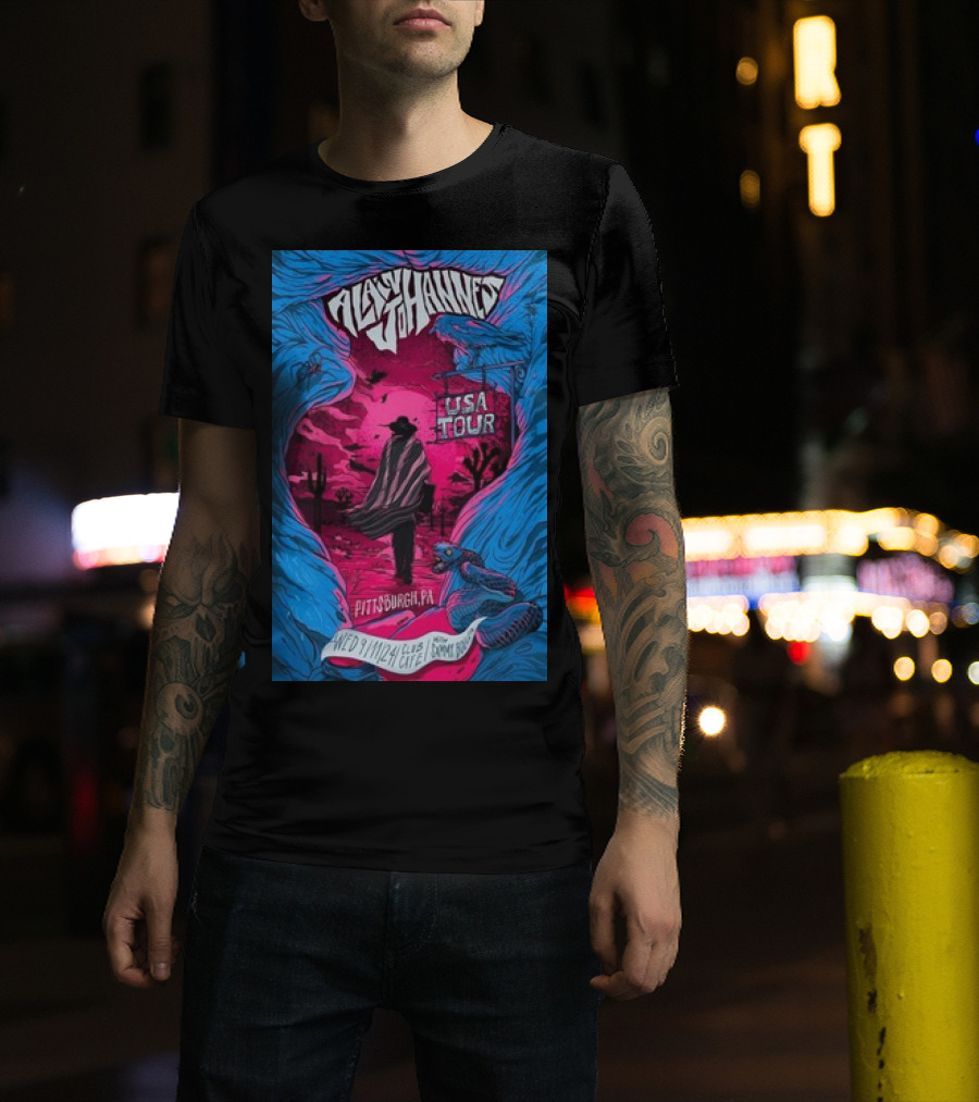 Alain Johannes USA Tour Pittsburgh PA Wed 9 11 24 Club Cafe T-Shirt