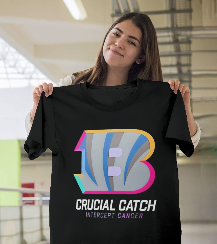Cincinnati Bengals 2024 NFL Crucial Catch Intercept Cancer Initiative T-Shirt