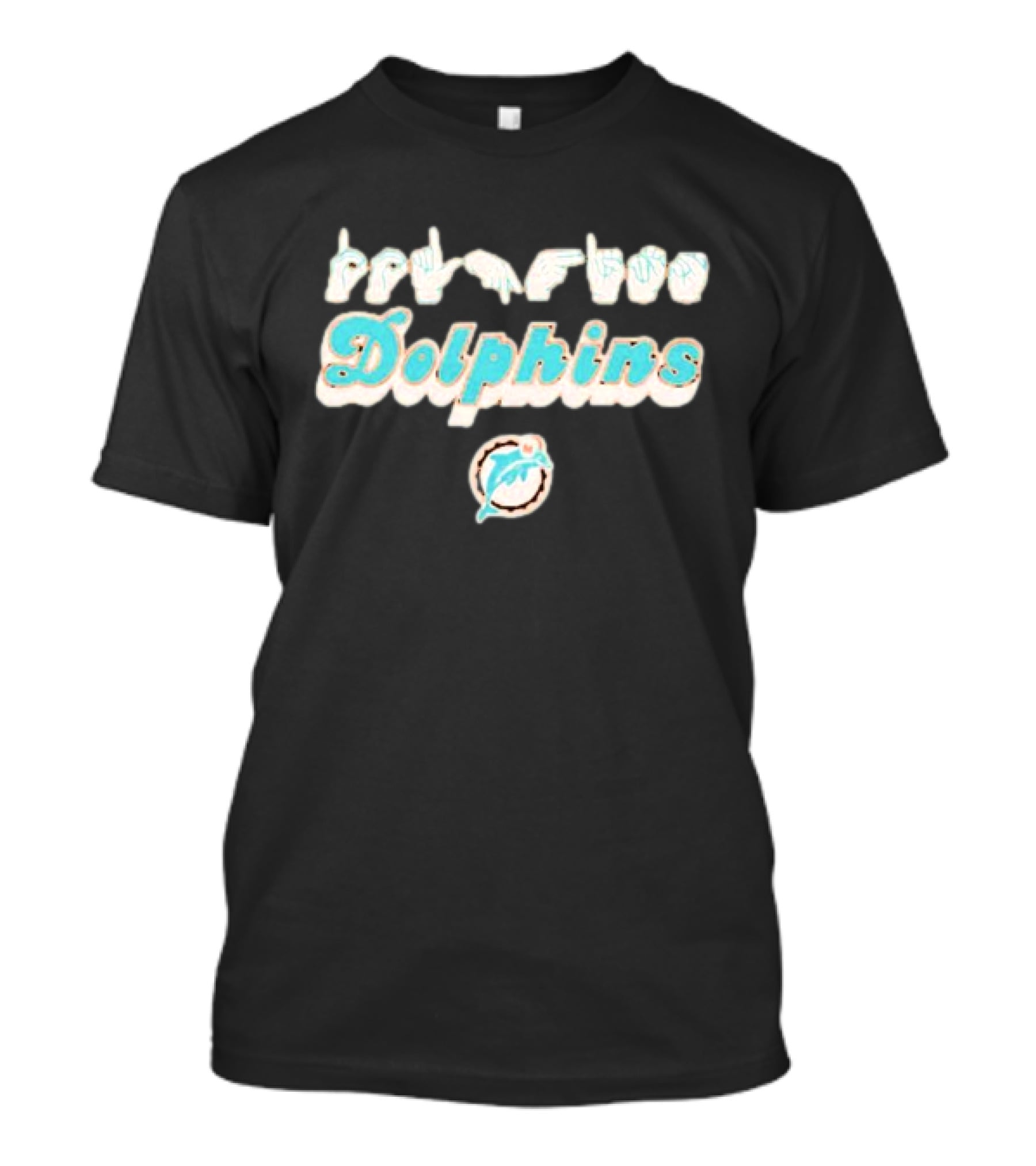 Miami Dolphins Love Hand Sign ASL T-Shirt