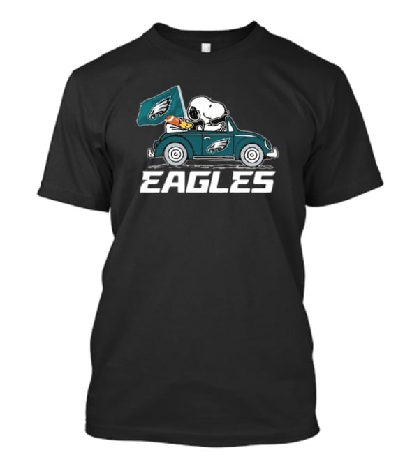 Philadelphia Eagles Snoopy Woodstock Car Ride T-Shirt