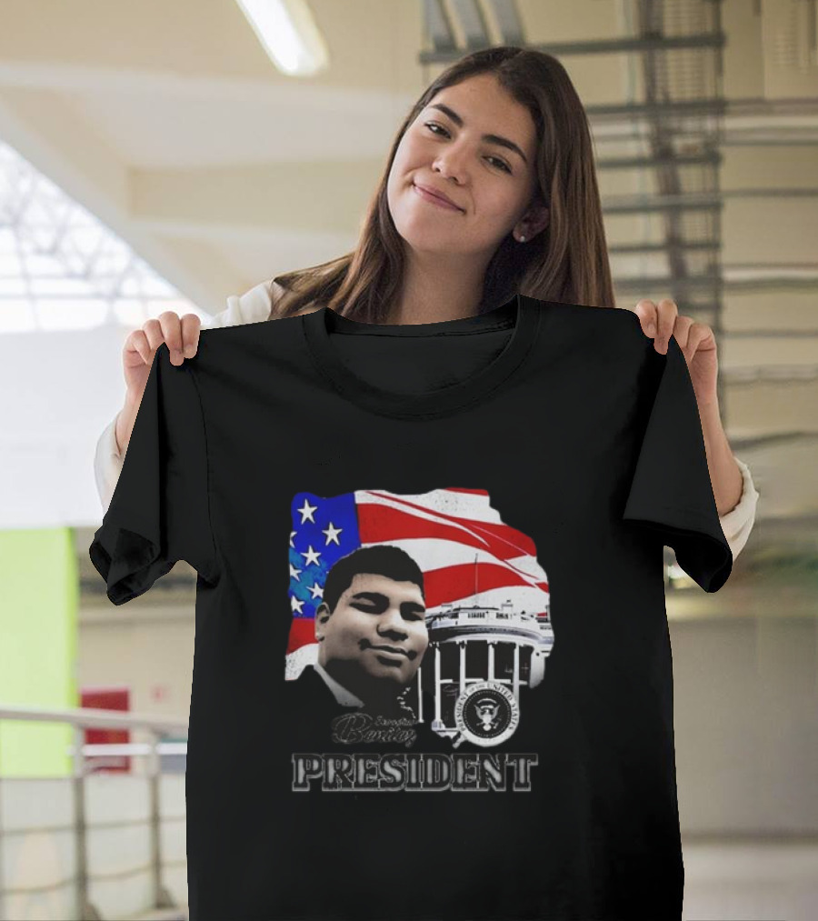 Baylen Levine Sebastian Benitez For President 2024 American Flag White House T-Shirt