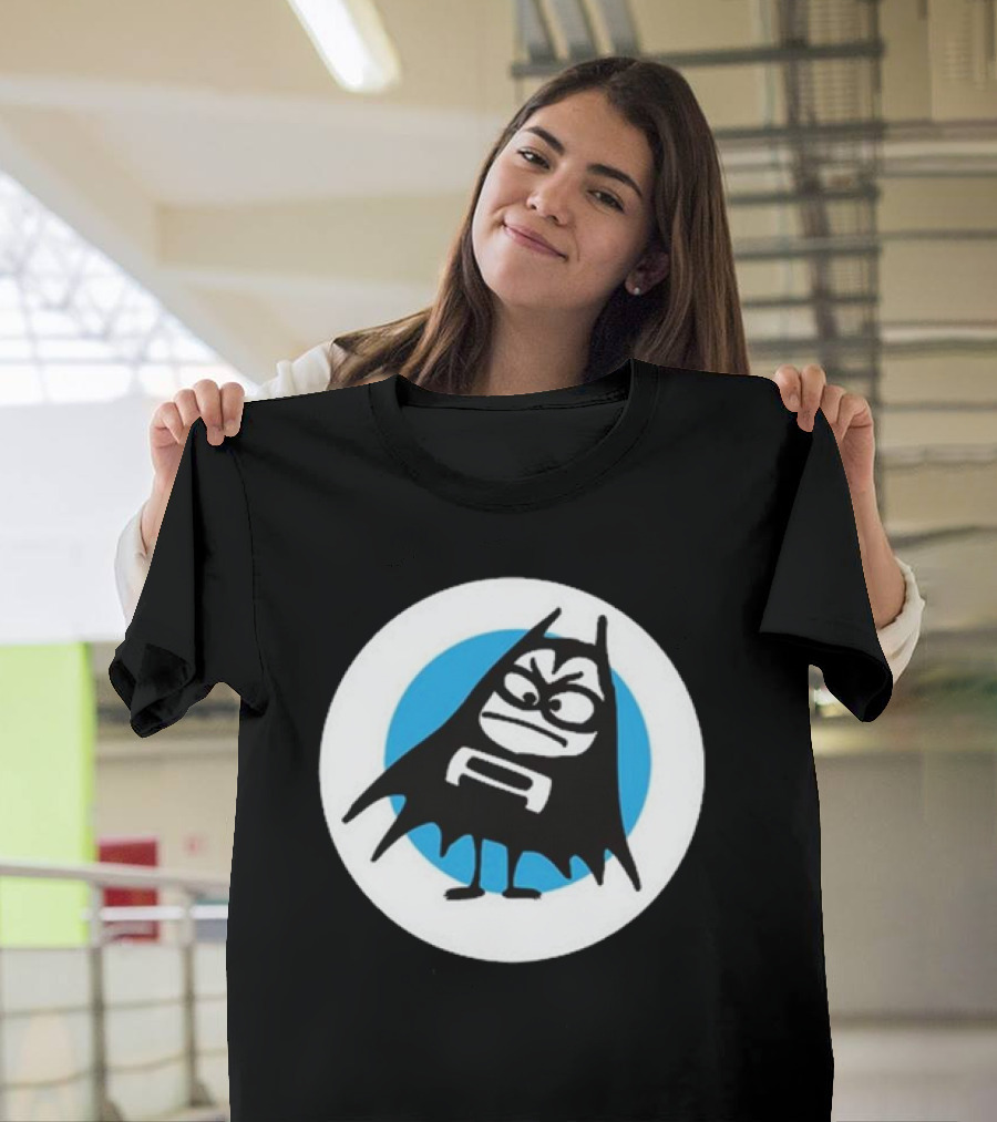 The Aquabats Lil Bat Classic Icon With Cartoon Bat And Mask In Circle T-Shirt