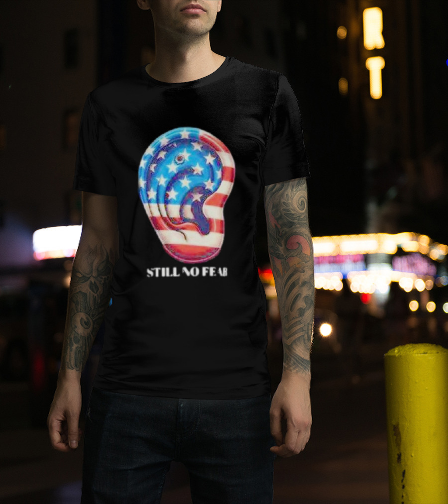 Still No Fear American Flag Ear T-Shirt