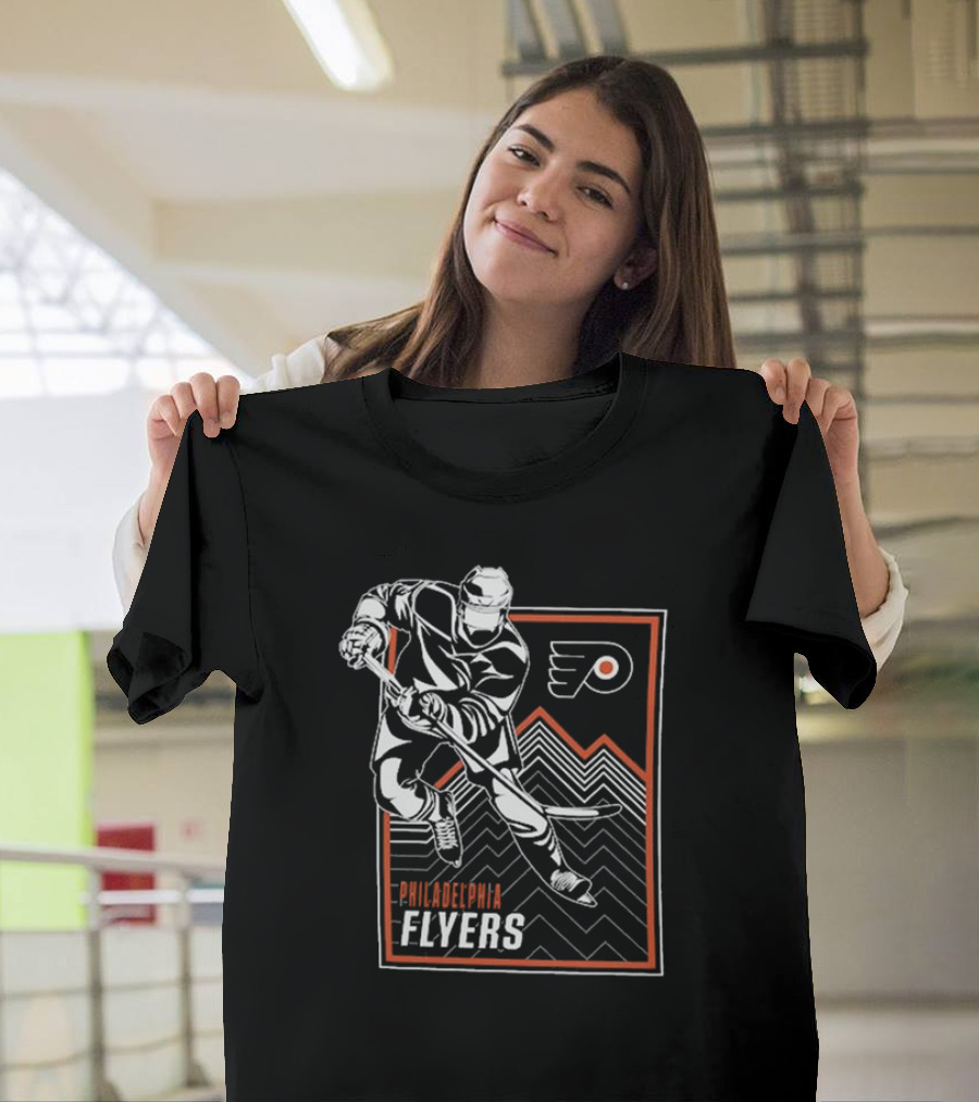 Philadelphia Flyers Hockey Player Graphic with Team T-Shirt