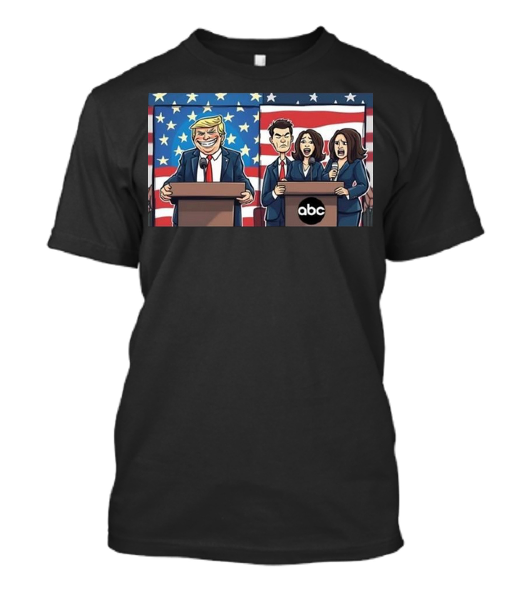 Trump 3 Versus 1 Harris Team Debate 2024 ABC T-Shirt