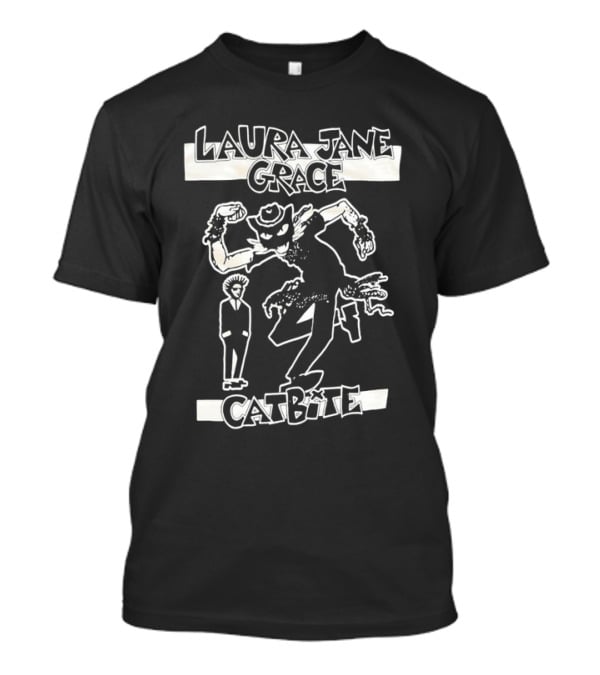 Laura Jane Grace Catbite Cartoon Cat With Suit And Tie Character T-Shirt