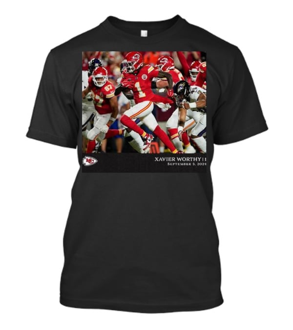Xavier Worthy Kansas City Chiefs NFL Week 1 September 5 T-Shirt