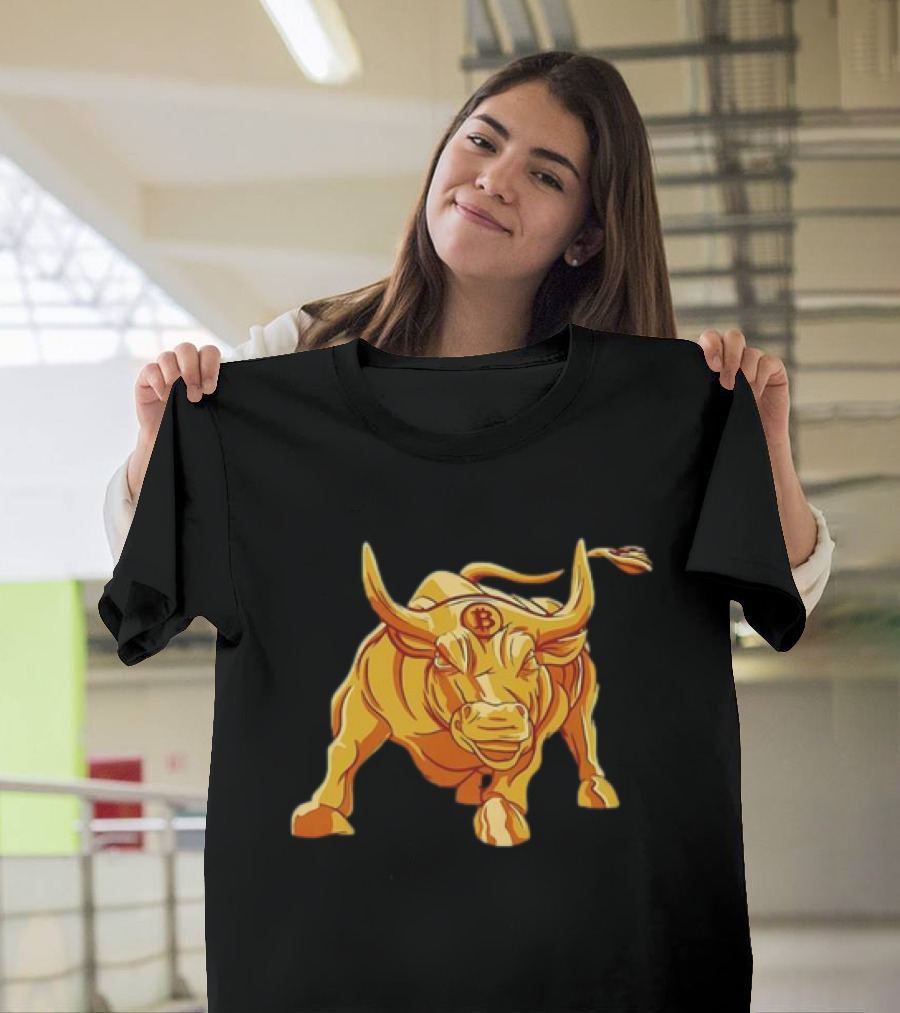 Bitcoin Crypto Bull Golden Btc T-Shirt