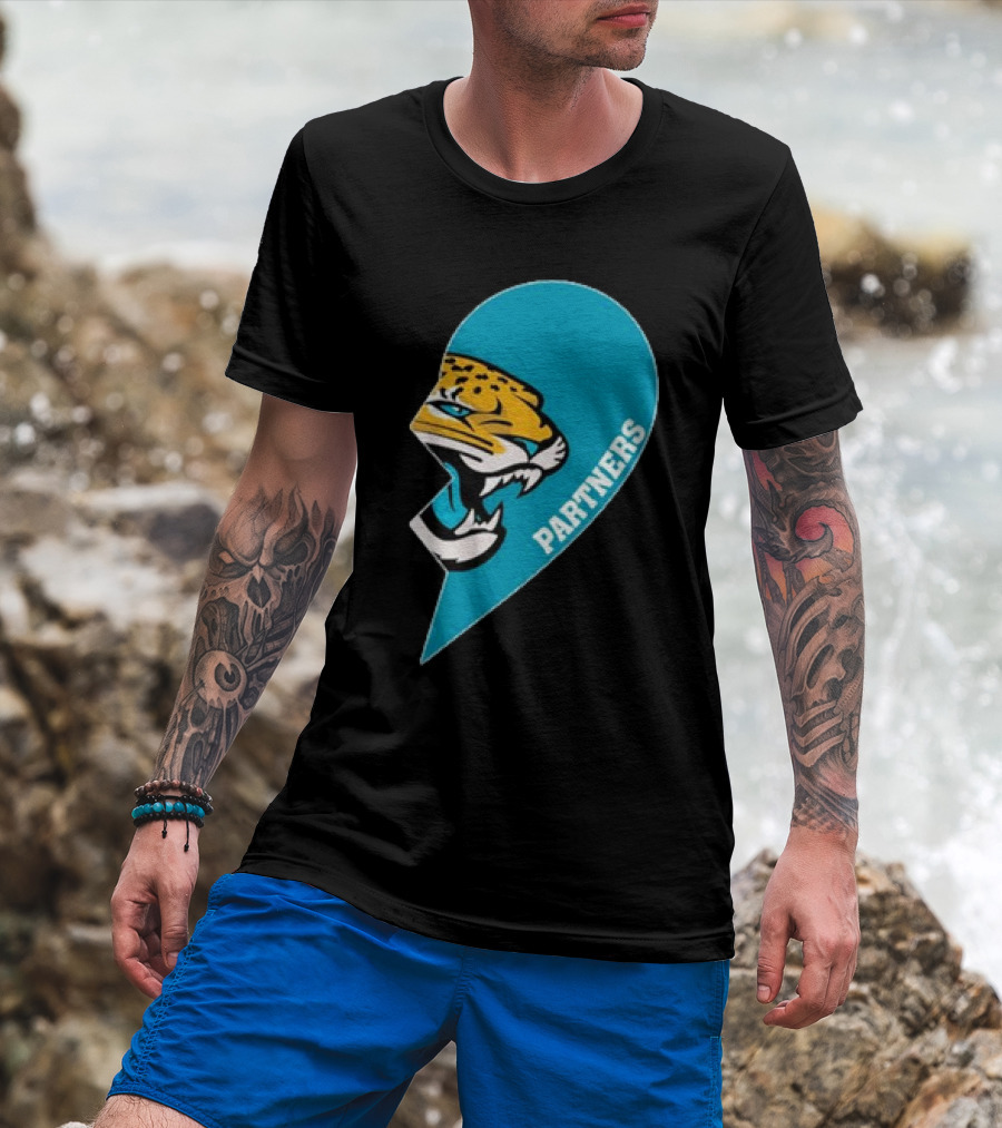 Jacksonville Jaguars Partners Half Heart T-Shirt