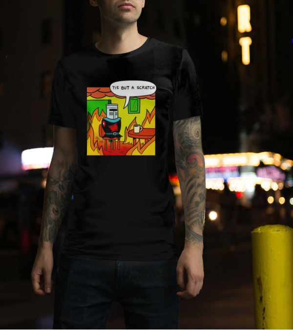 Monty Python And The Holy Grail New 'Tis But A Scratch' Knight Scene T-Shirt
