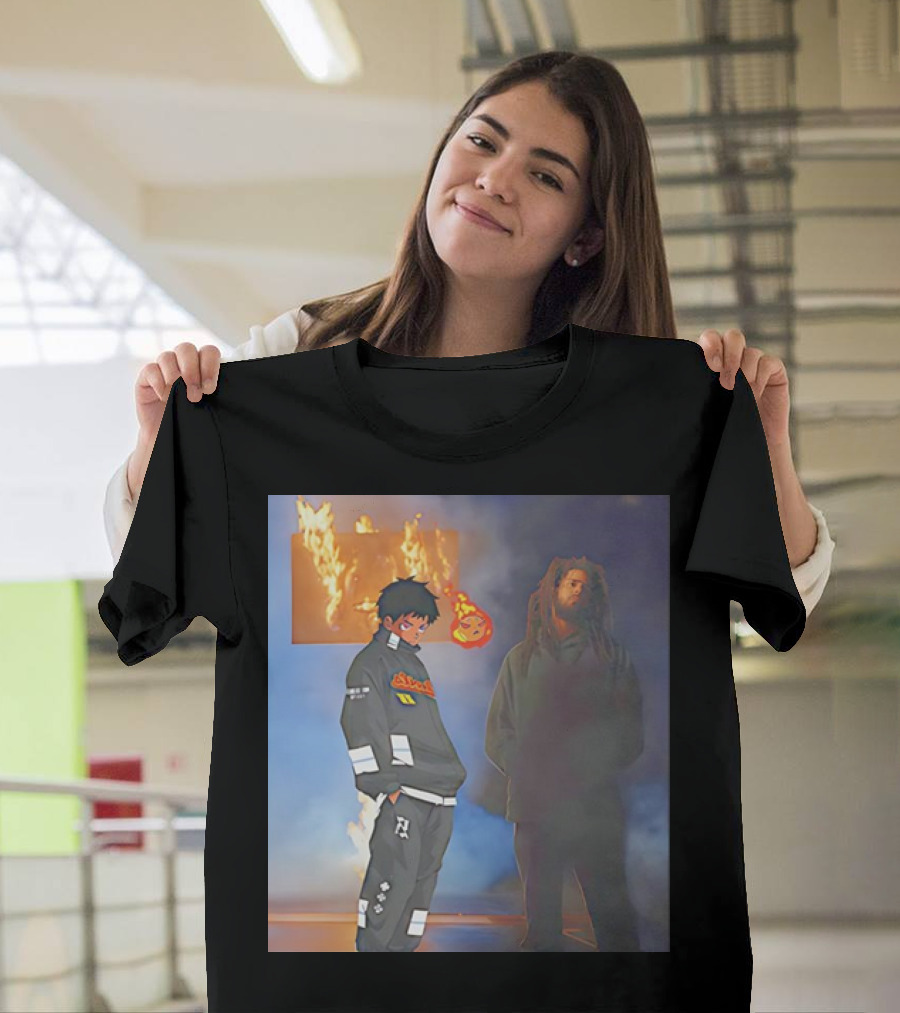 Shinra Kusakabe Fire Force X J Cole The Off Season Vintage Collaboration T-Shirt
