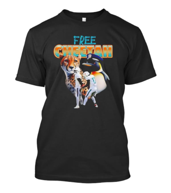 Jaelan Phillips Tyreek Hill Free Cheetah Football Penguin T-Shirt