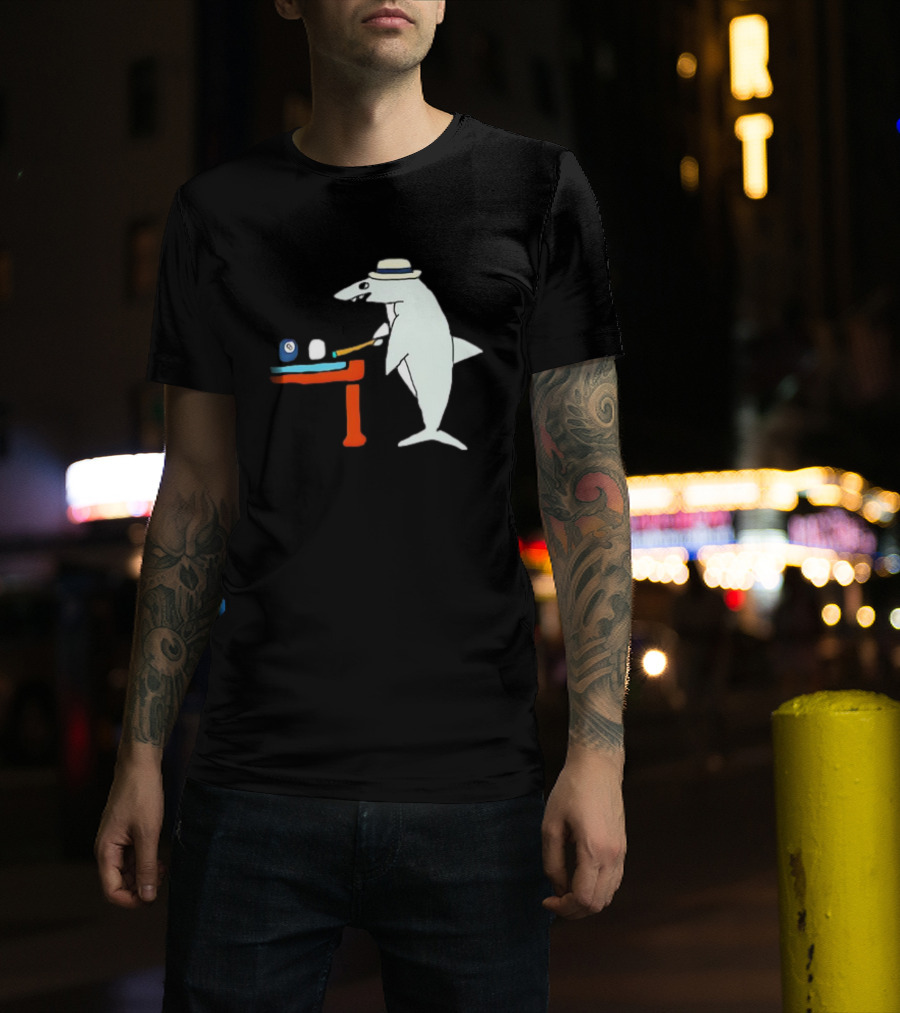 Pool Shark Meme Playing Billiards With Cue And Eight Ball T-Shirt