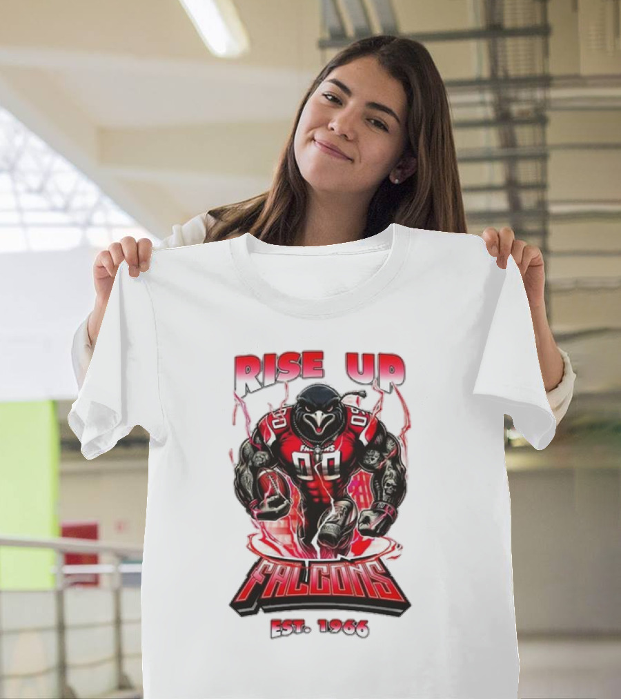 Rise Up Falcons Est 1966 Atlanta Falcons Mascot T-Shirt