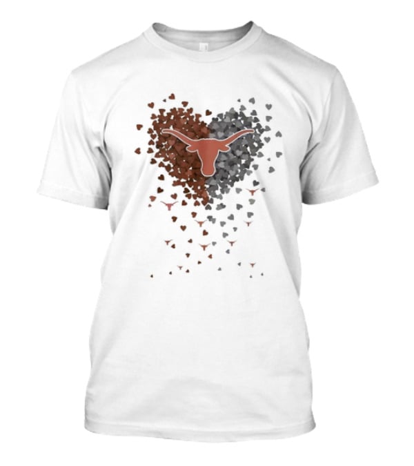 Heart Full Of Texas Longhorns Love T-Shirt