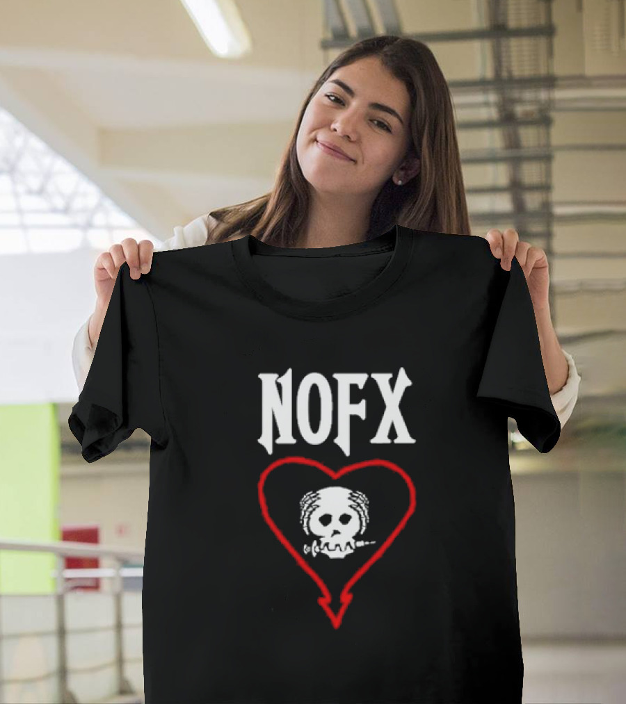 NOFX Skull Heart Logo Sept 20-21 2024 Riot Fest Chicago IL T-Shirt