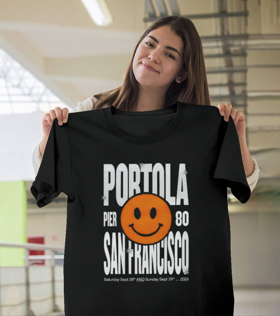 Portola Smiley San Francisco Pier 80 September 28-29 T-Shirt
