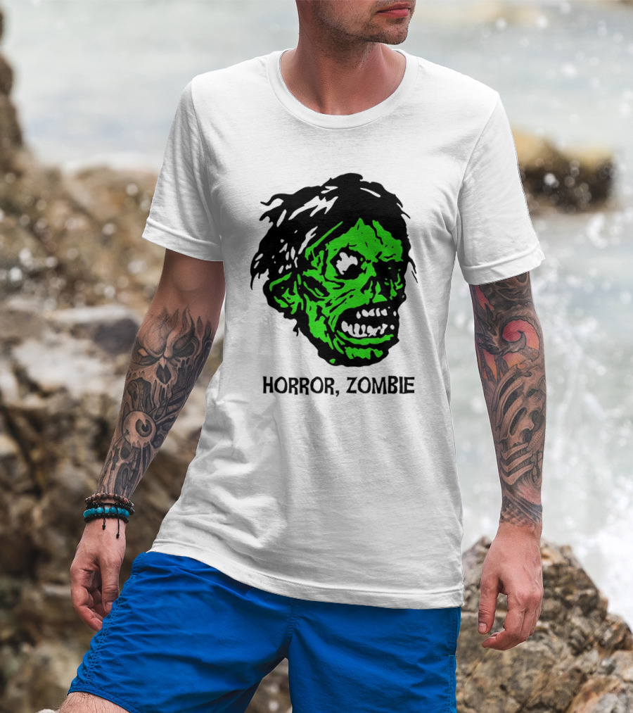 Kirk Hammett Horror Zombie Green Face T-Shirt