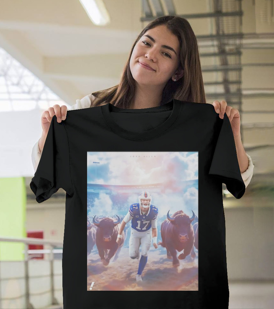 Josh Allen Leading Charge with Buffalo Bills Against Jaguars Victory 47-10 T-Shirt