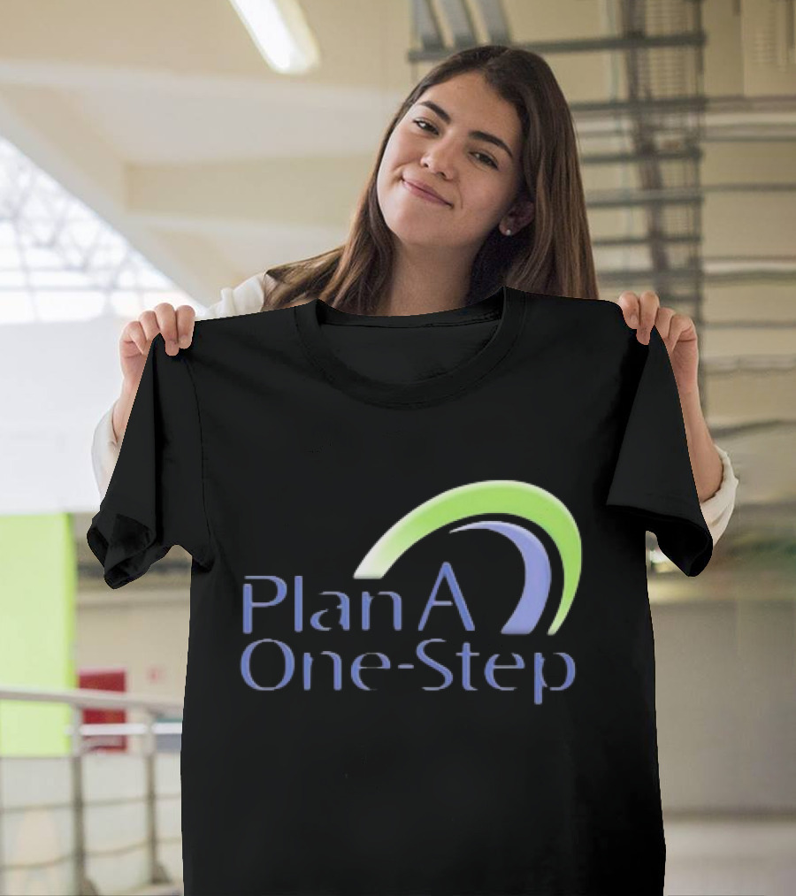 Plan A One Step Green Blue Curve T-Shirt
