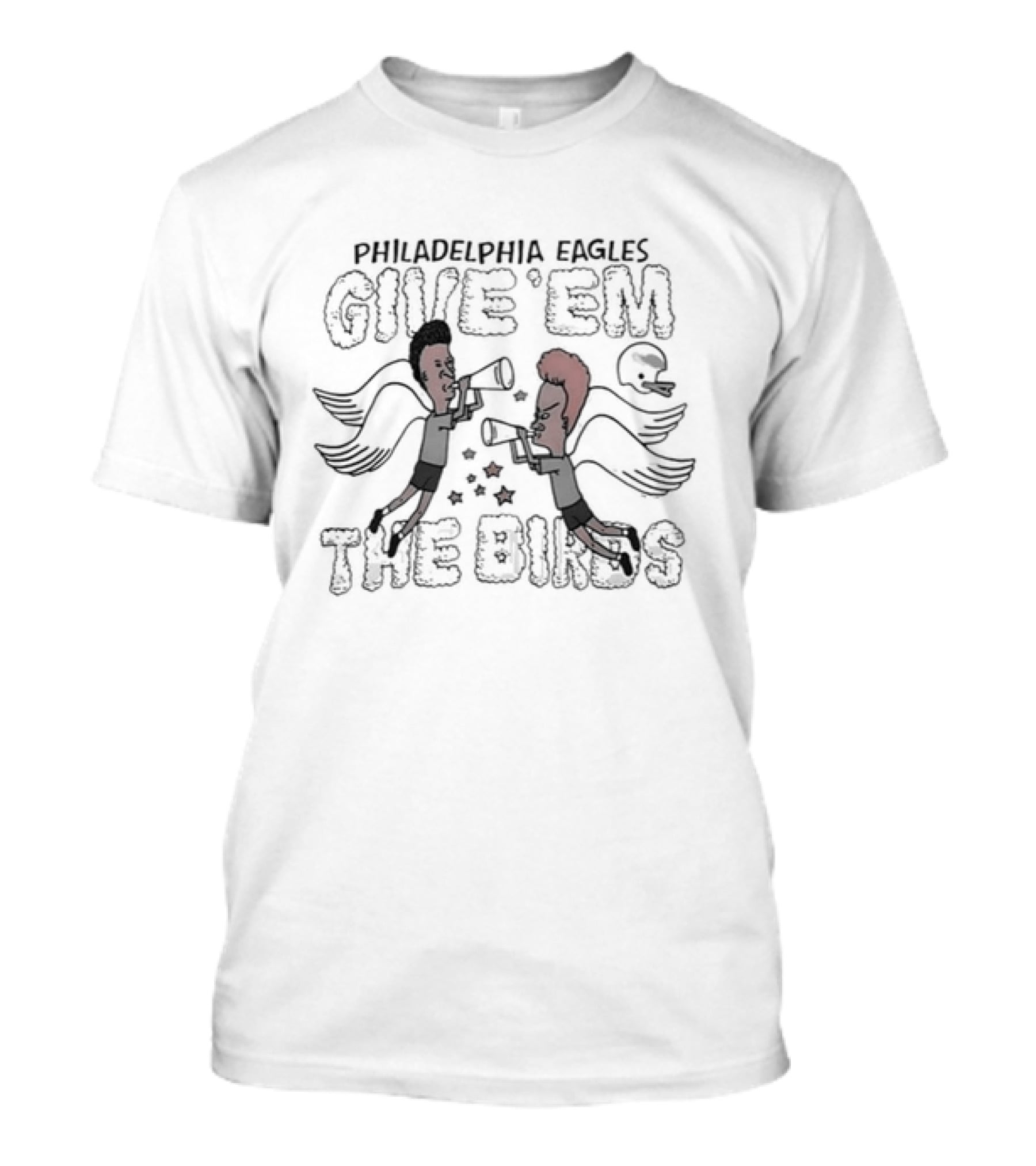 Philadelphia Eagles Beavis And Butthead Give 'Em The Birds T-Shirt