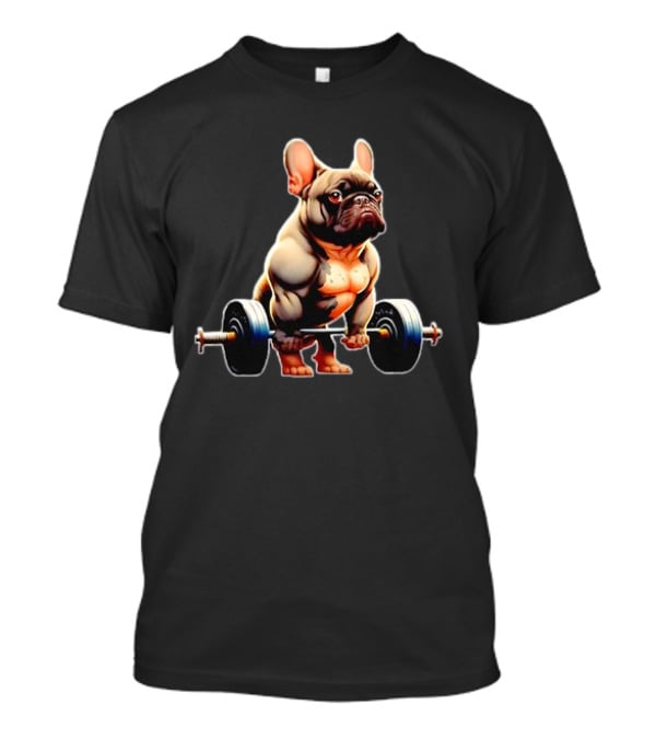 French Bulldog Powerlifting Gym Frenchie Weightlifting Champion T-Shirt