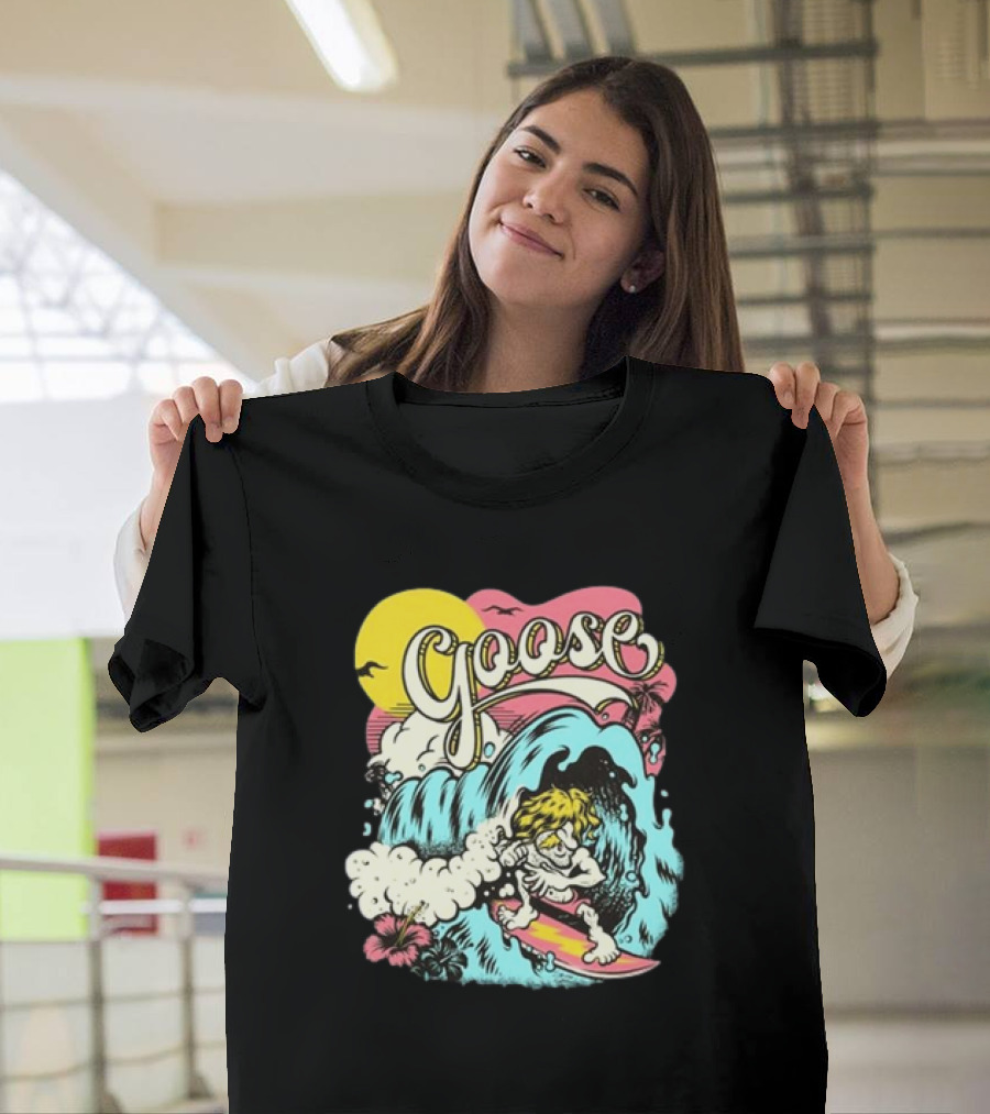 Goose September 26 2024 Surfing Event The Cal Coast Credit Union Open Air Theatre at SDSU San Diego CA Tour T-Shirt