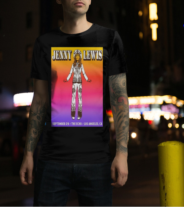 Jenny Lewis September 29 The Echo Los Angeles CA Retro Concert Tour T-Shirt