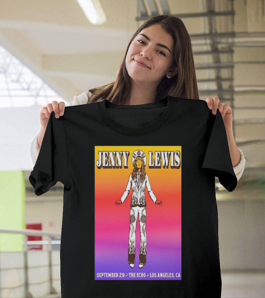 Jenny Lewis September 29 The Echo Los Angeles CA Retro Concert Tour T-Shirt