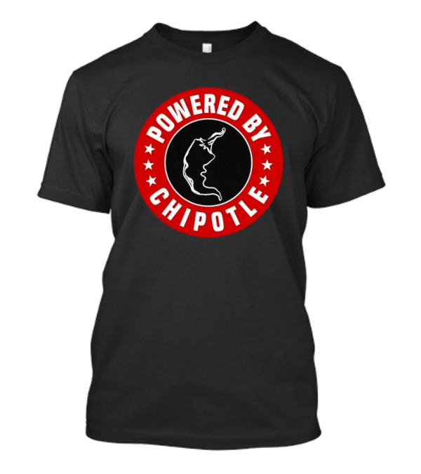 POWERED BY CHIPOTLE CHILI PEPPER LOGO ROUND RED T-Shirt