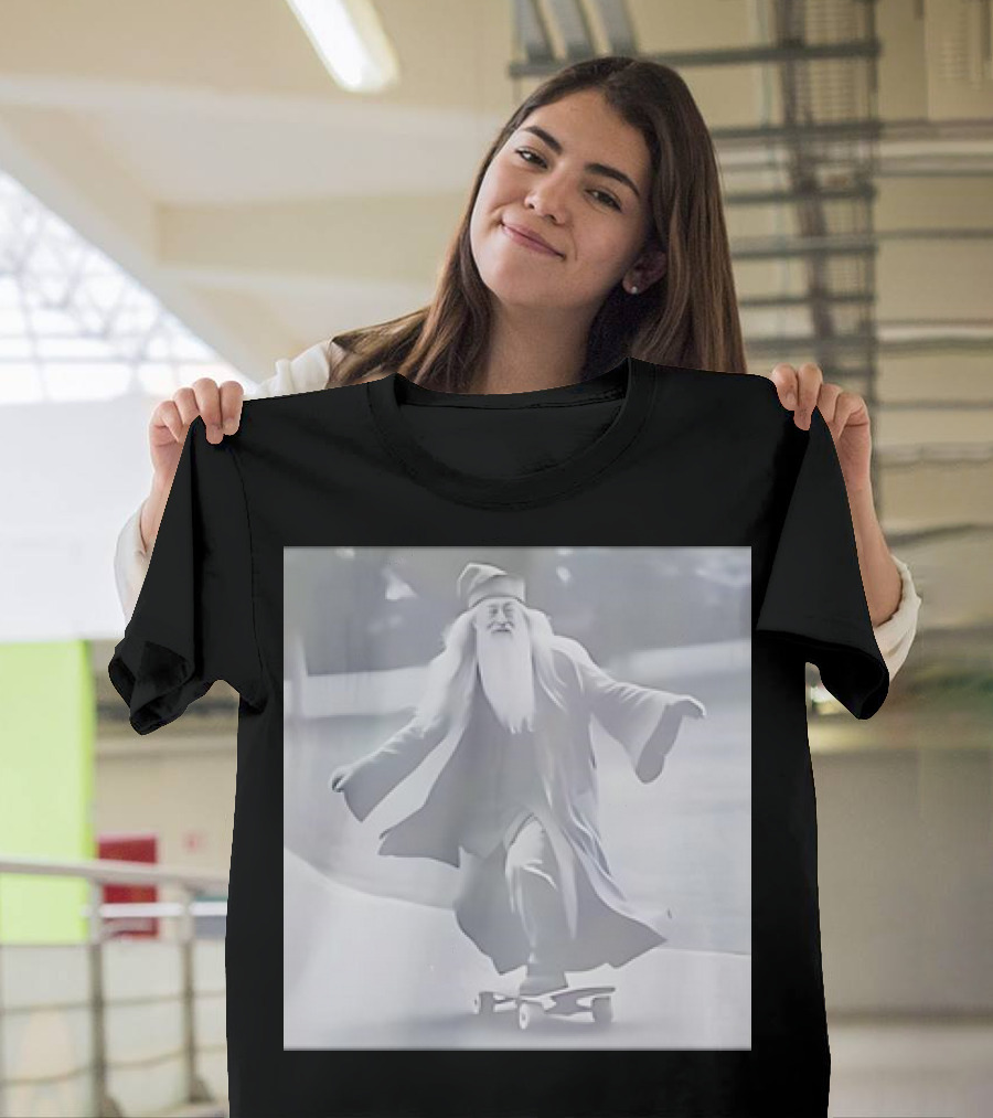 Skateboarding Wizard Professor Skateboard Adventure T-Shirt