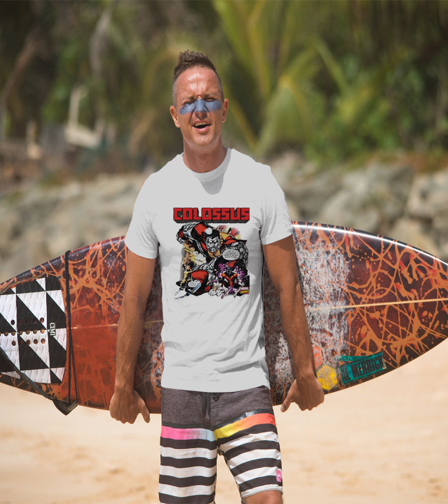 Colossus Quite Ready To Hit Something Marvel Comics Action Scene T-Shirt