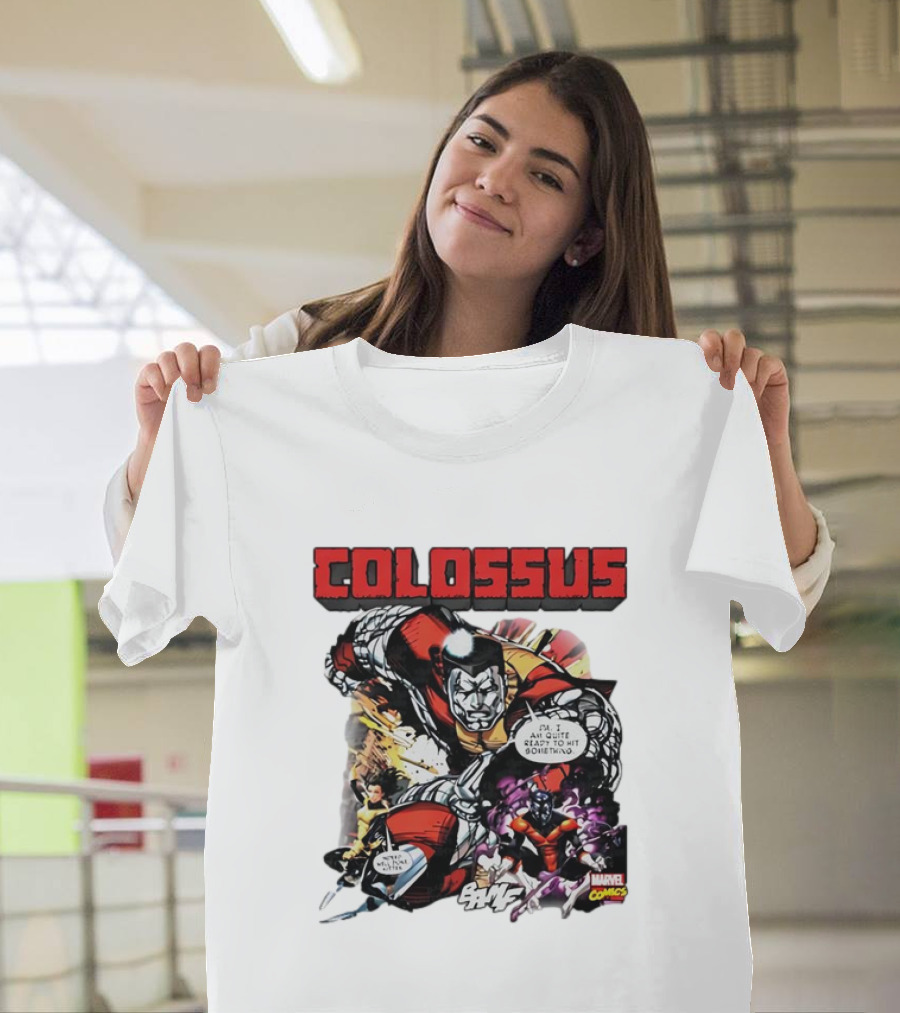 Colossus Quite Ready to Hit Something Marvel Comics Action Scene T-Shirt