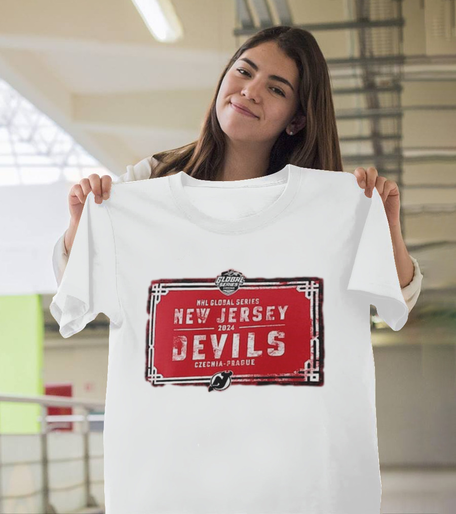 NHL Global Series New Jersey Devils 2024 Czechia-Prague T-Shirt