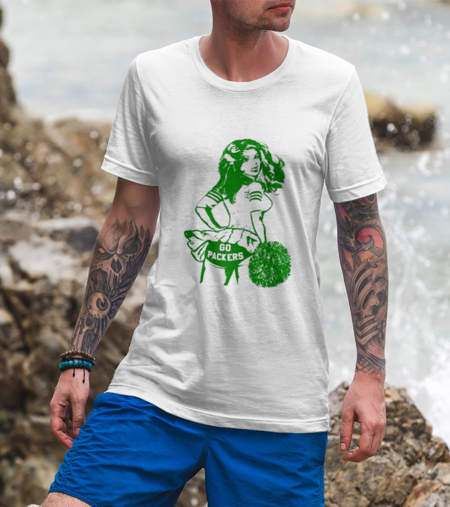 Green Bay Packers Cheerleader Go Packers Enthusiast T-Shirt