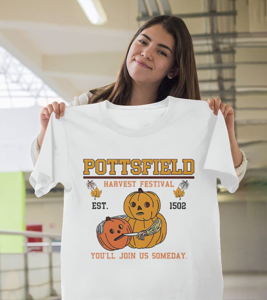 Pottsfield Harvest Festival Est. 1502 Pumpkin You'll Join Us Someday T-Shirt