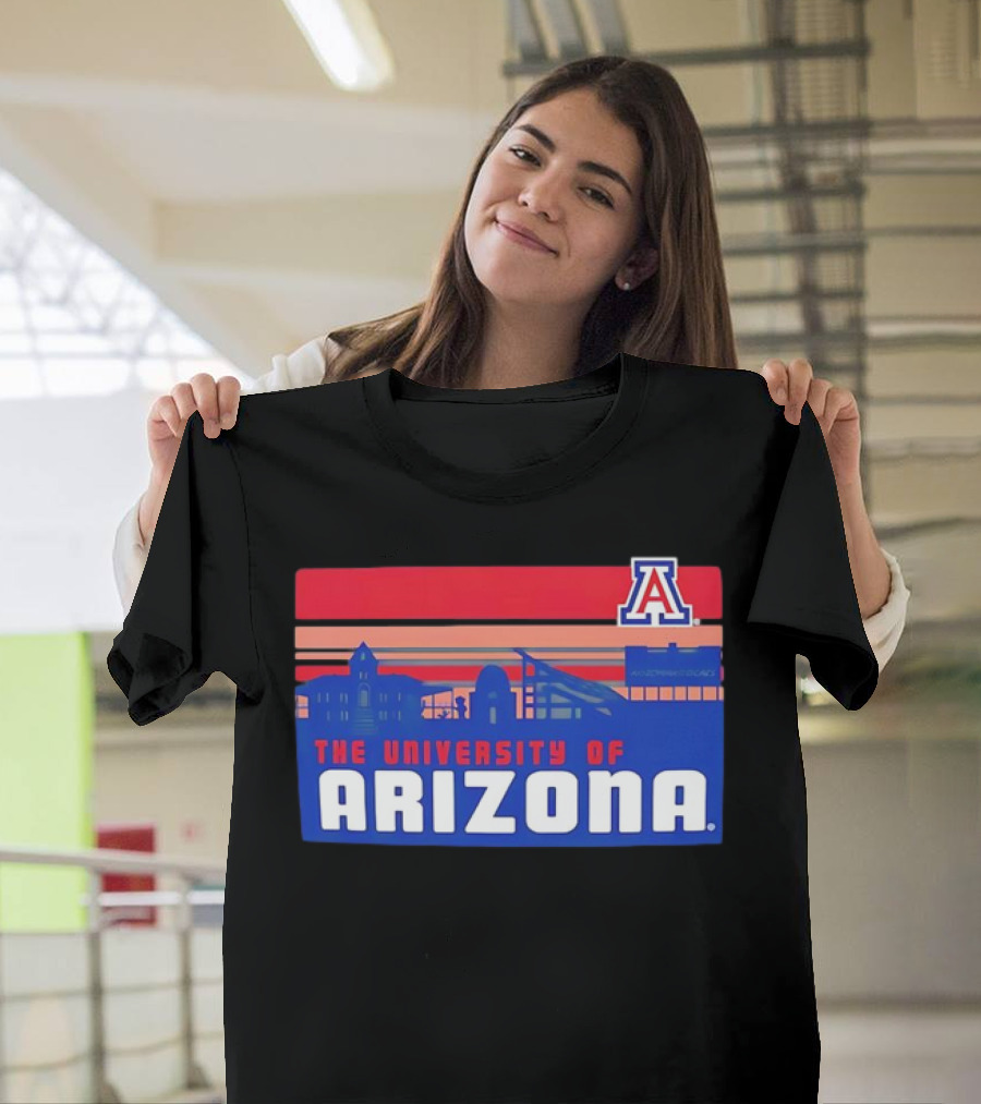 Arizona Wildcats University Of Arizona Skyline Retro T-Shirt