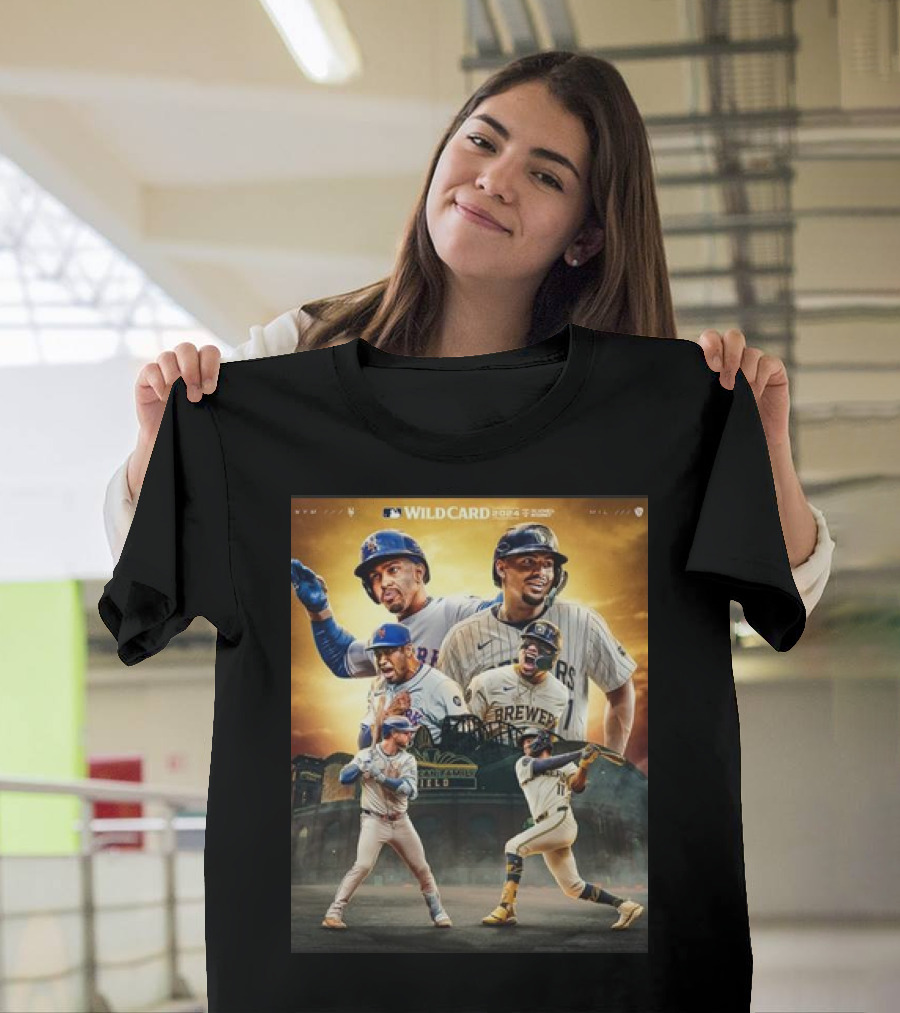 Mets Brewers 2024 Wild Card Showdown MLB Matchup T-Shirt