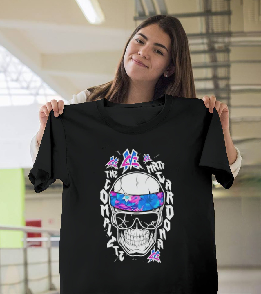 Skull Matt Cardona The Complete Hawaii Floral Bandana and Sunglasses T-Shirt