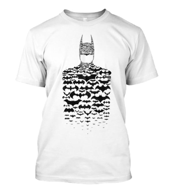 Rising Batman Symbol Silhouette With Bats T-Shirt