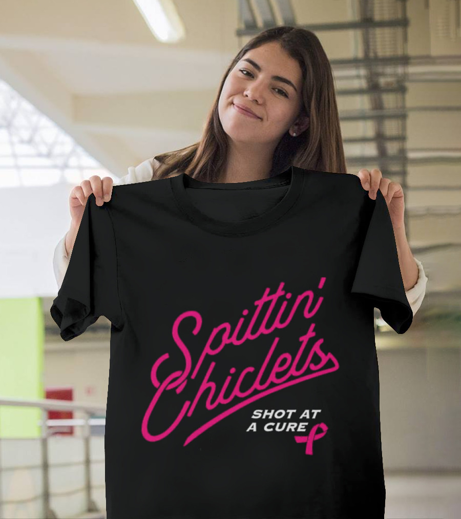 Spittin Chiclets Shot at a Cure Breast Cancer Awareness Collaboration T-Shirt