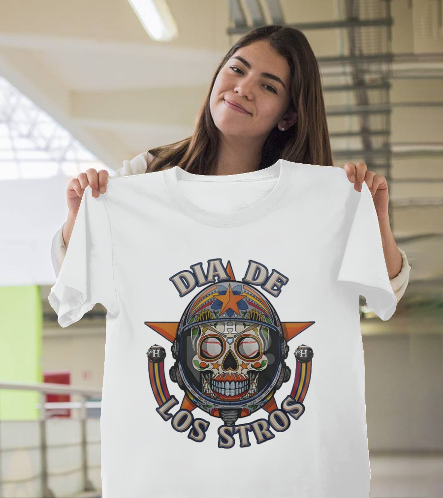 Día De Los Stros Sugar Skull Houston Astros T-Shirt