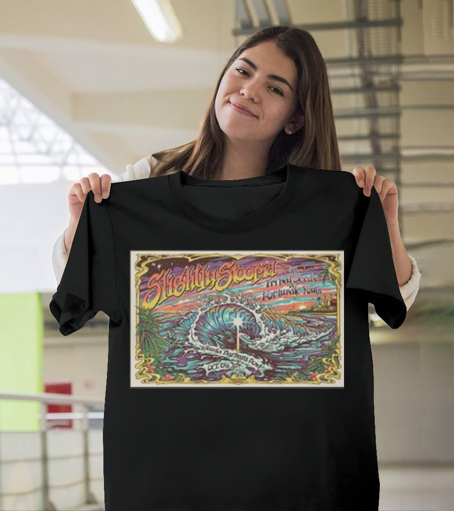 Slightly Stoopid Santa Barbara Bowl October 6 2024 Mystic Seascape and Vibrant Sunset T-Shirt