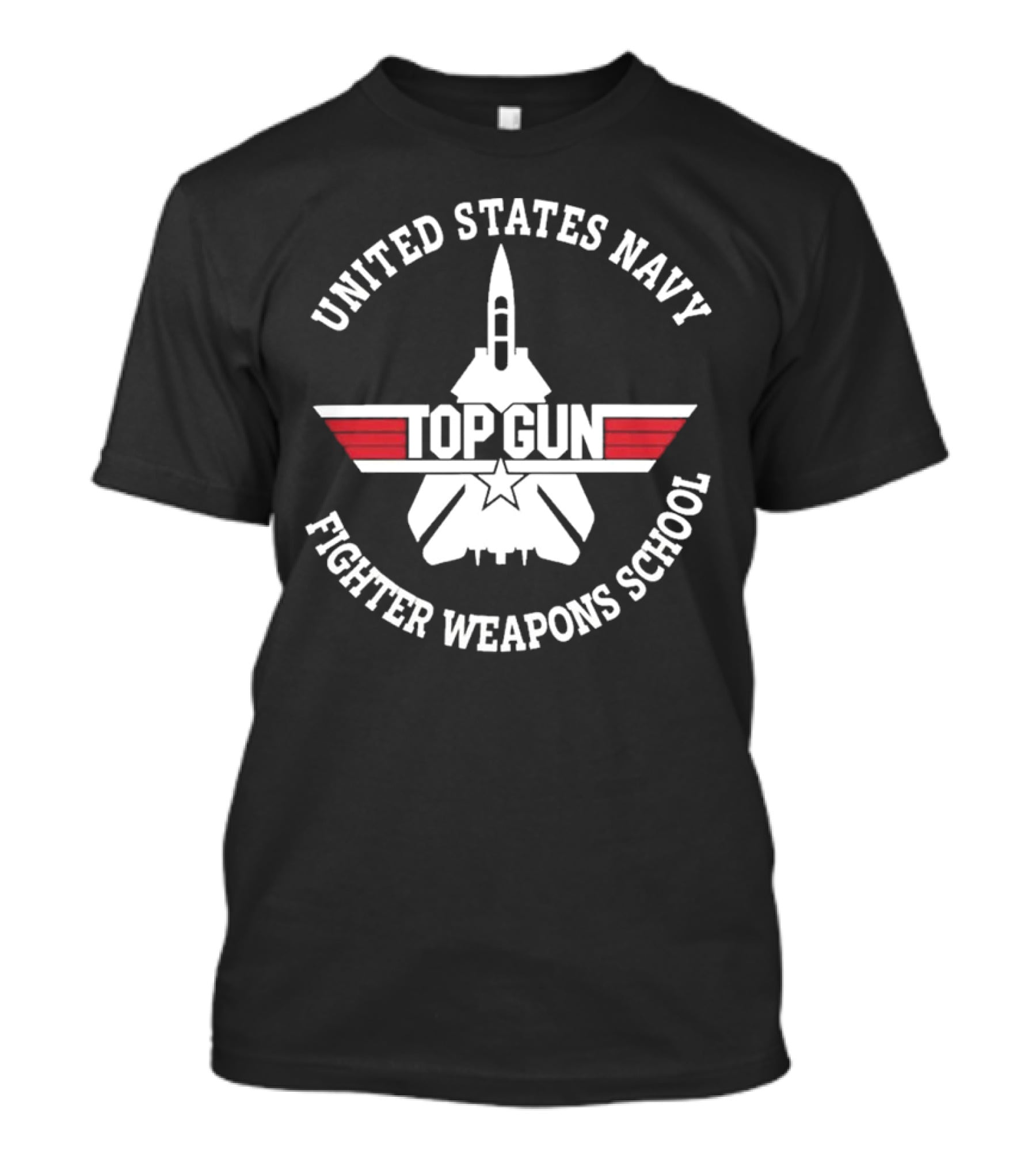 United States Navy Fighter Weapons School Top Gun Jet Emblem T-Shirt