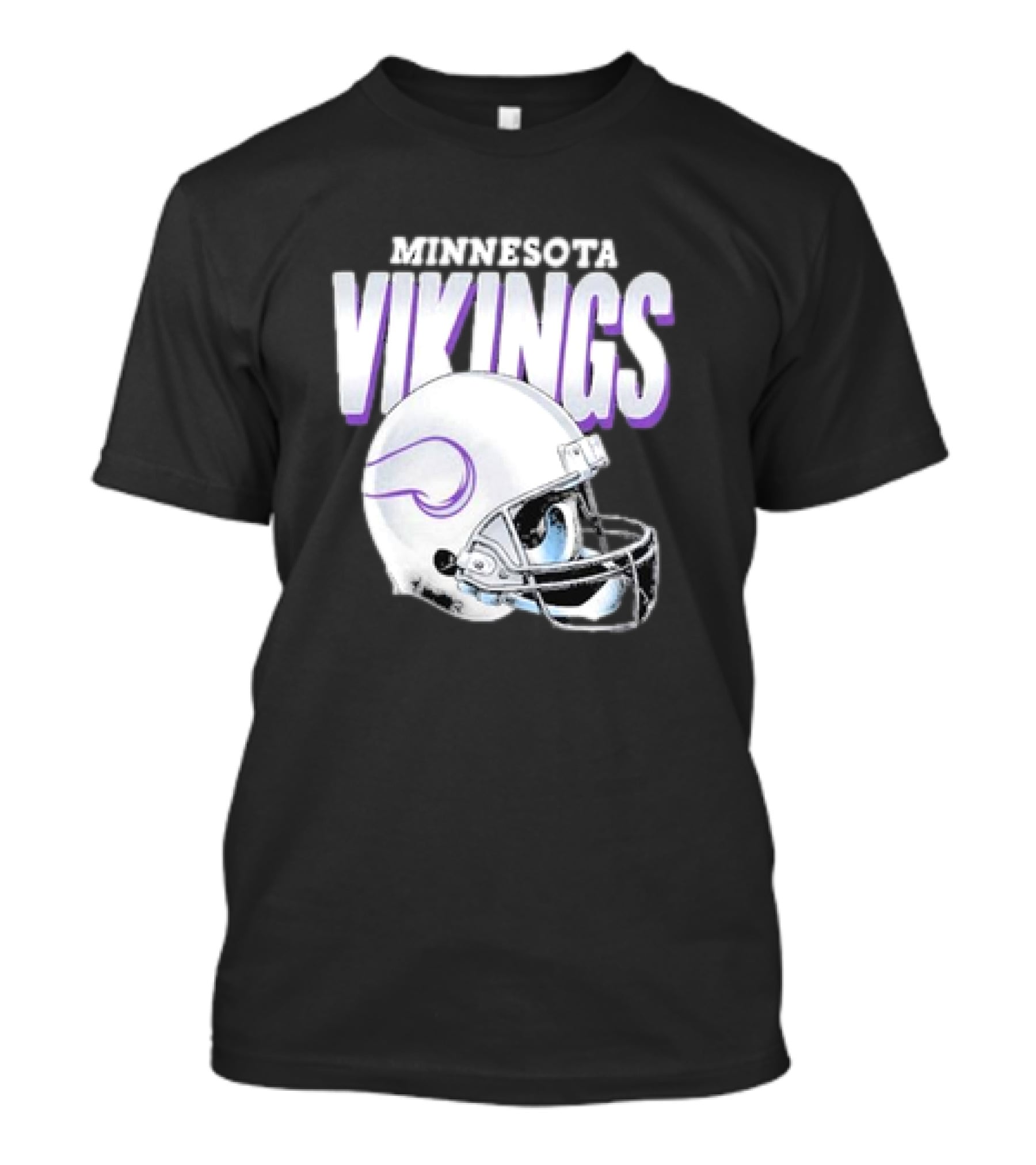 Minnesota Vikings Gradient Helmet NFL Merchandise T-Shirt