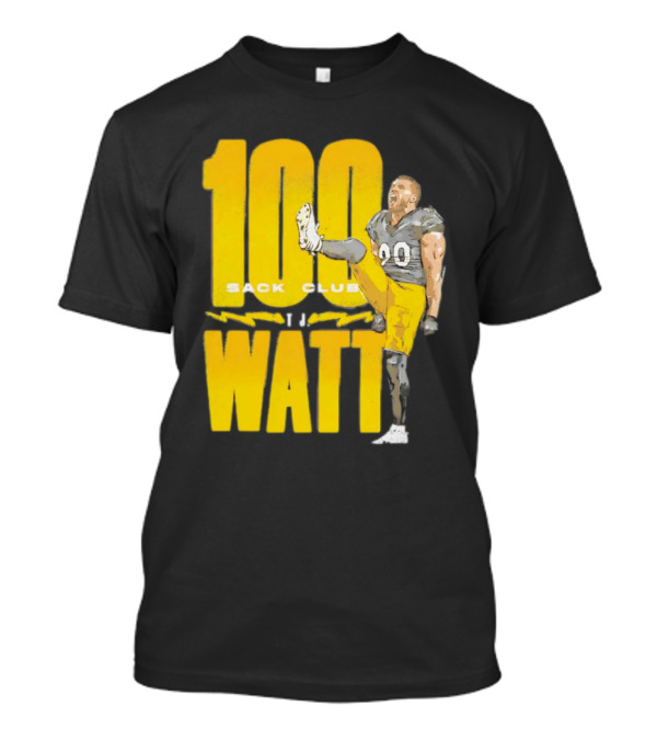 TJ Watt 100 Sack Club Pittsburgh Steelers NFL Football Vintage T-Shirt
