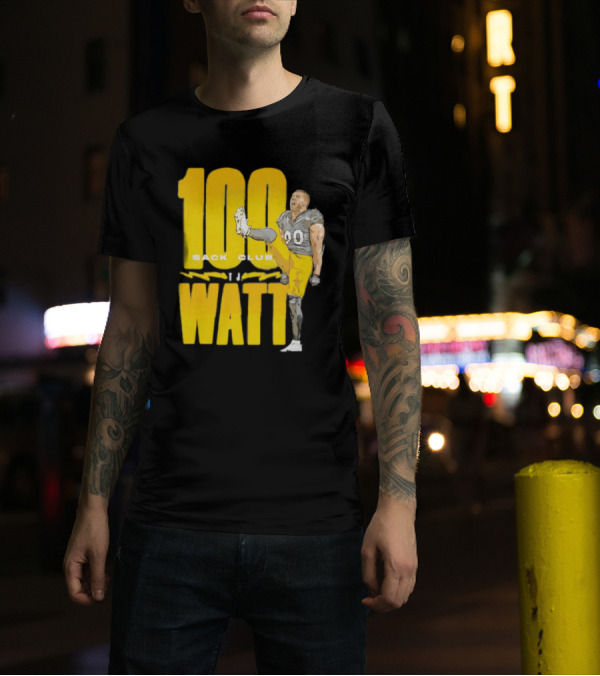 TJ Watt 100 Sack Club Pittsburgh Steelers NFL Football Vintage T-Shirt