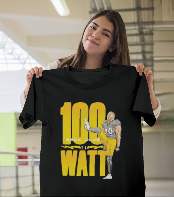 TJ Watt 100 Sack Club Pittsburgh Steelers NFL Football Vintage T-Shirt
