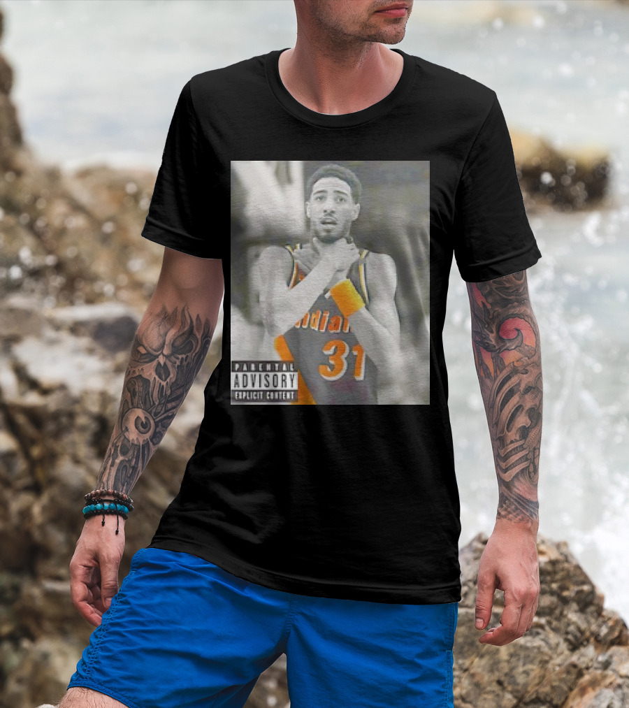 Tyrese Haliburton X Reggie Miller Indiana Pacers Knicks Killers Parental Advisory 31 T-Shirt